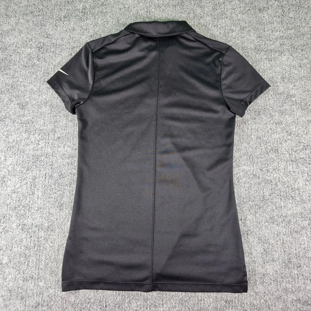 Nike Golf Women's XS Dri-FIT Polo Shirt Short Sleeve Black Performance 4-Button‎